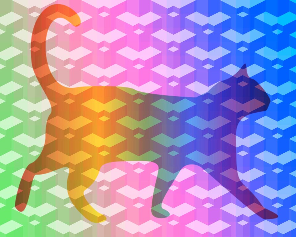 Rainbow tessellation cute