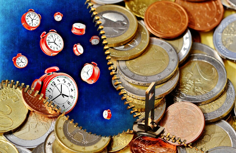 Clock alarm clock money