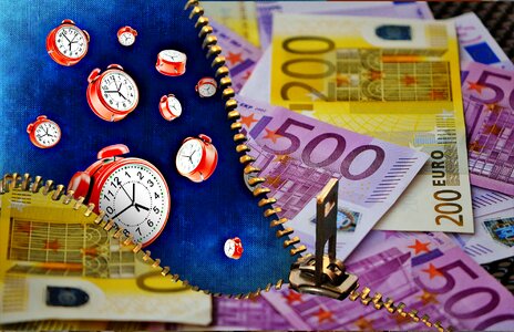 Clock alarm clock money