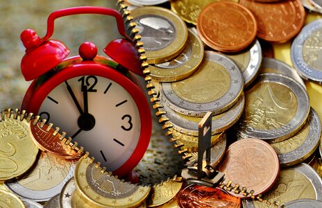 Clock alarm clock money