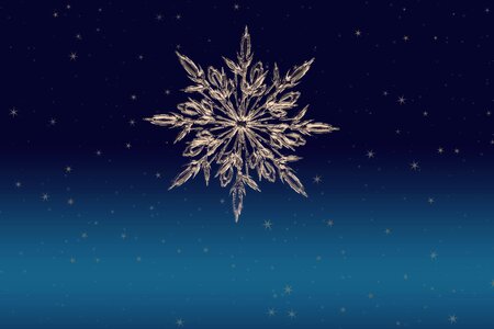 Snow advent decoration