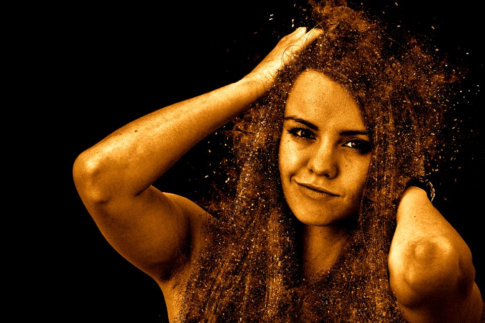 Human sensual young woman