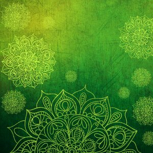 Yellow flower mandala