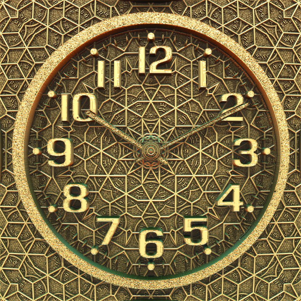 Timepiece antique brown time
