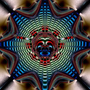 Star fractal abstract shapes
