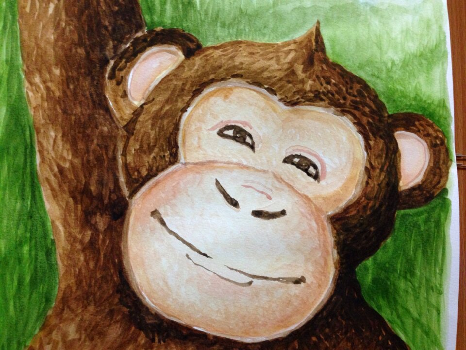 Artistic paint monkey