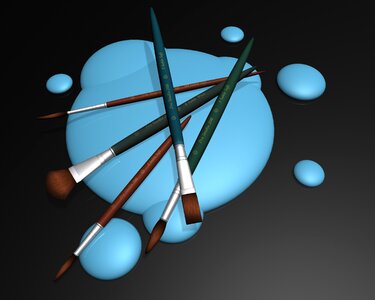 Blot paint paint brush