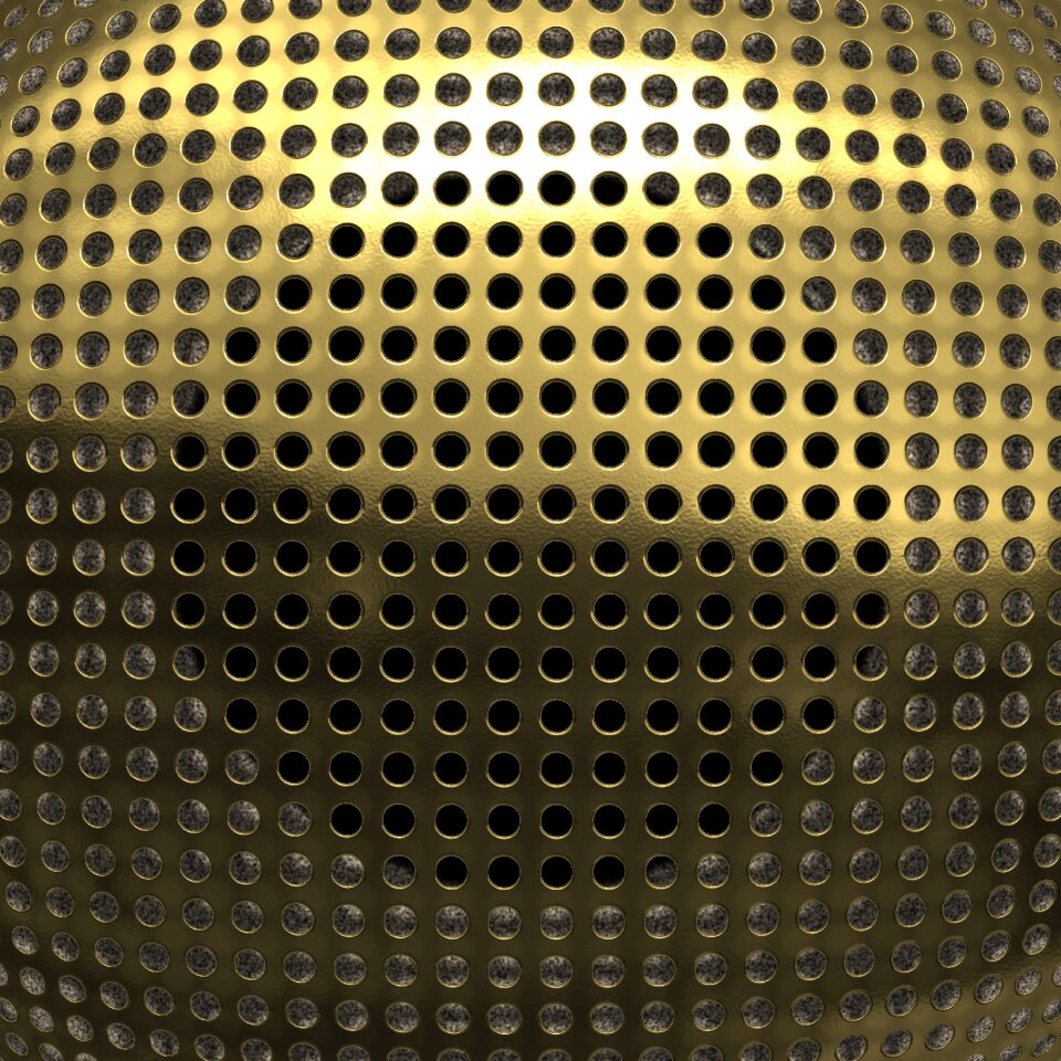Speaker grid brown metal