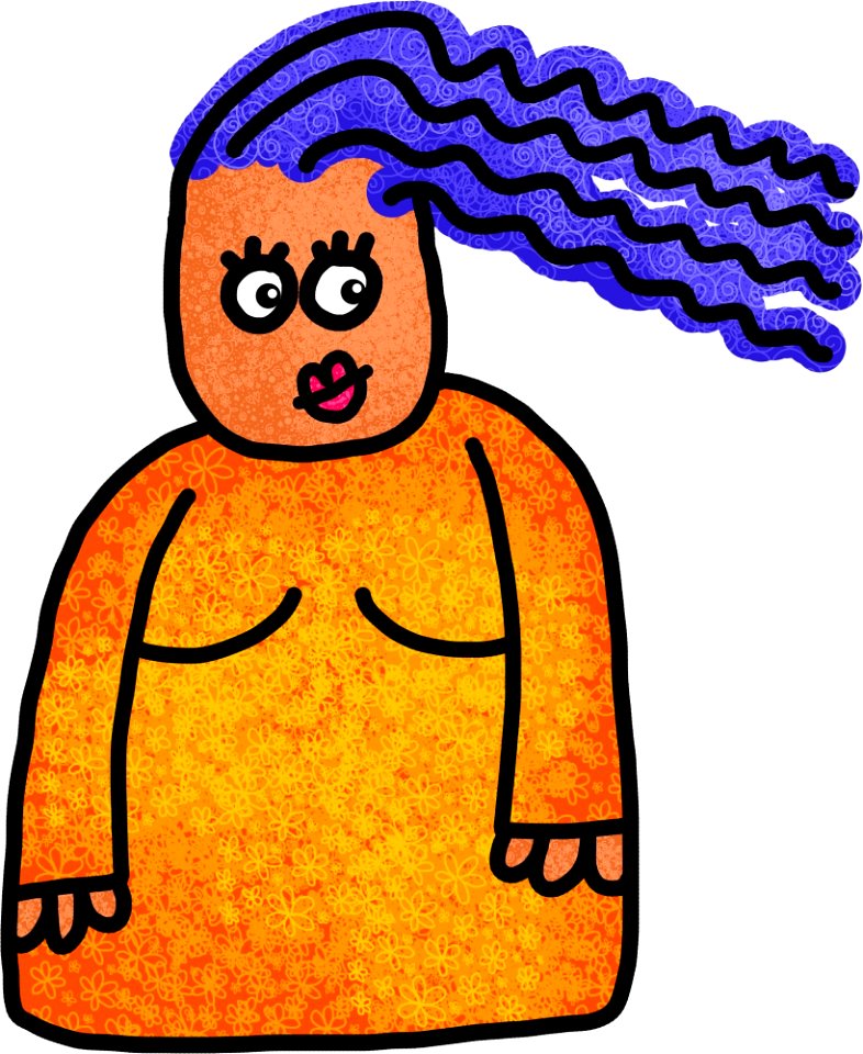 Doodle art portrait