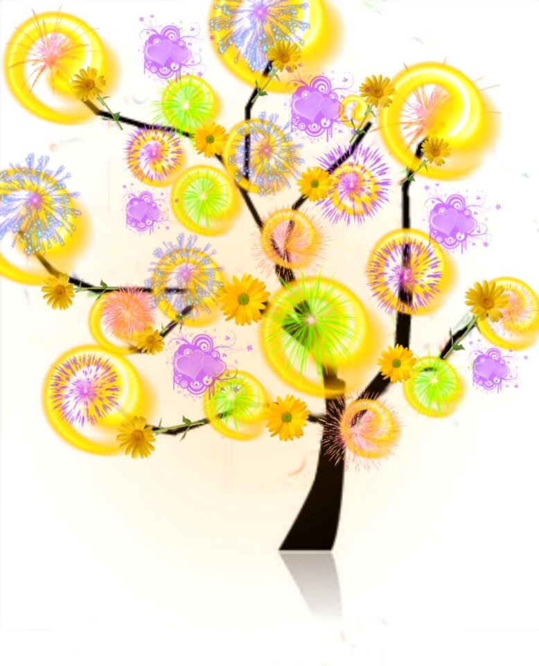 Colorful light wheels Free illustrations