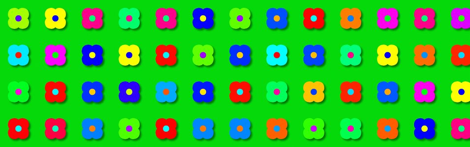 Flowers green banner Free illustrations