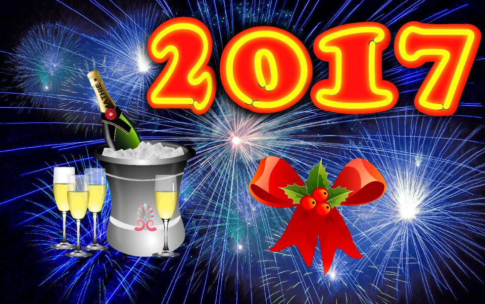 New year 2017 Free illustrations