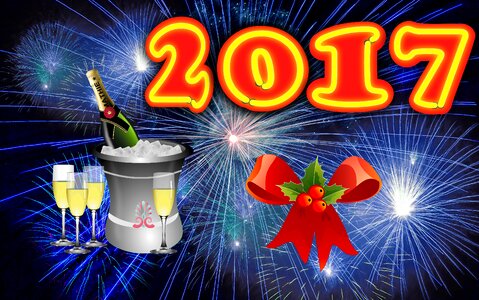 New year 2017 Free illustrations
