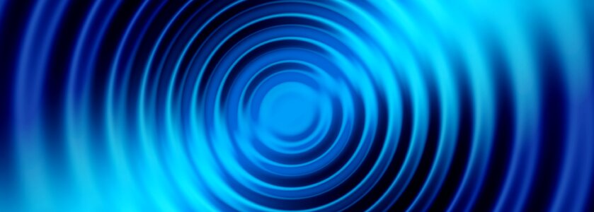 Circle rings blue wave