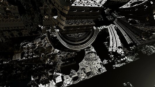 Science fiction ornament virtual landscape