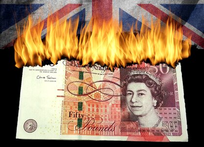 Destroy money fire stock exchange