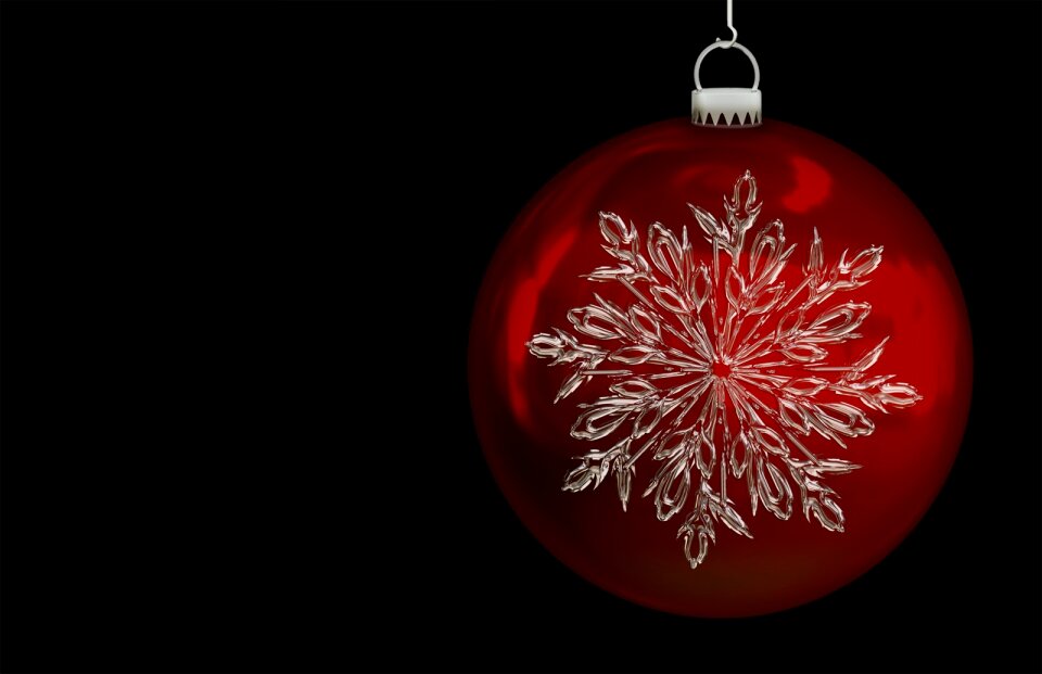 Tree decorations mountain blue