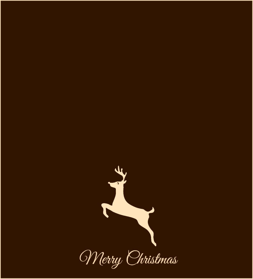 Christmas card background the reindeer of santa claus