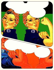 Retro woman face