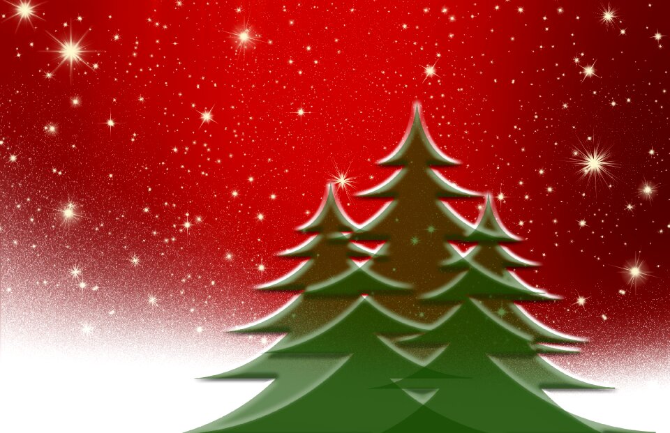 Snow silhouette christmas