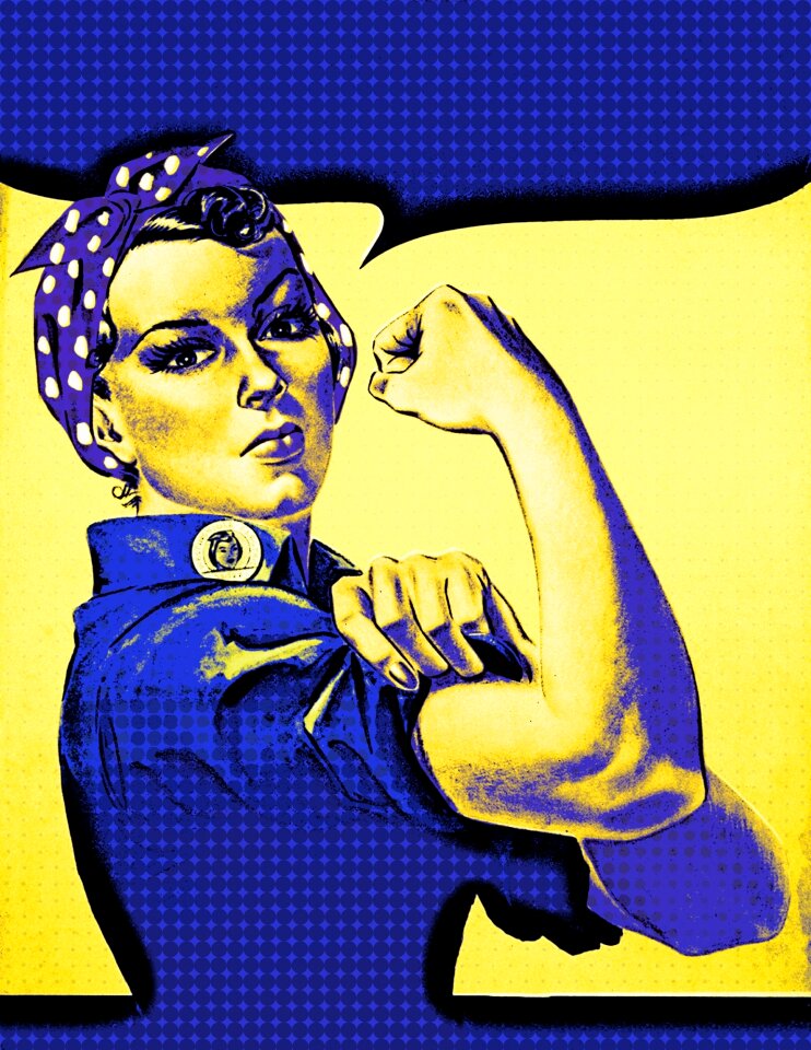 Retro woman face