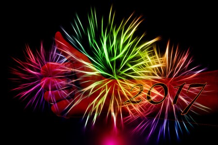 Colorful color shower of sparks