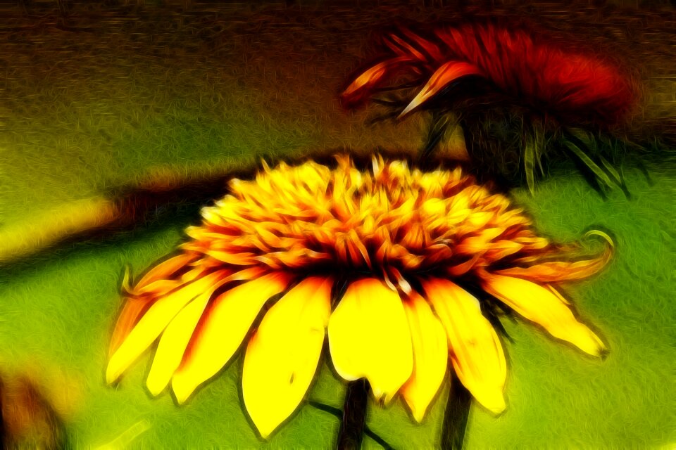Yellow digital art design