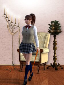 School girl candles Free illustrations