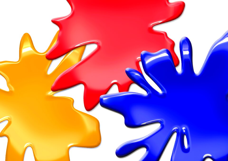 Colorful yellow red