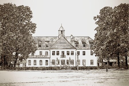 Sketch architecture building