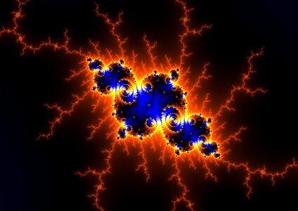 Fire spiral fractal art