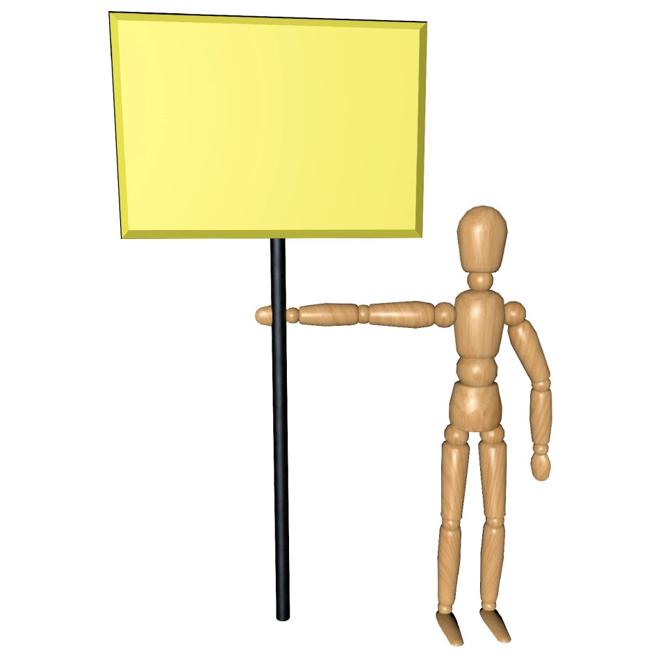 Figure warnschild note