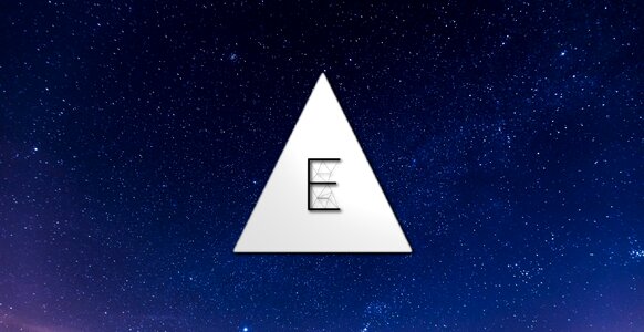 The background blue e