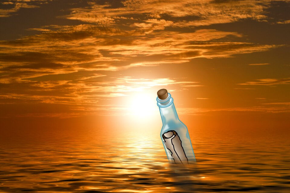 Sun and sea sunset romantic