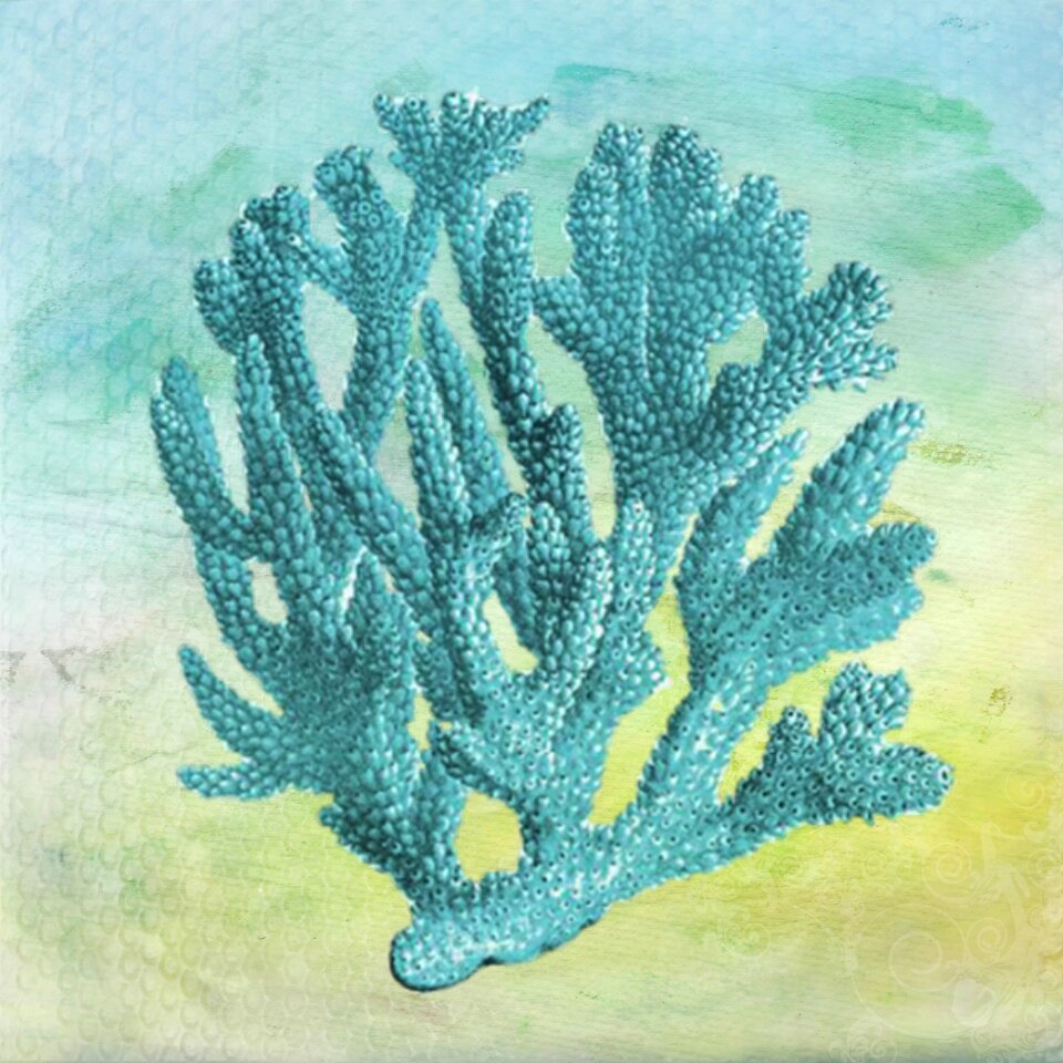 Blue vintage plant