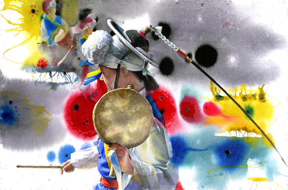 Figure baekjunseung watercolor