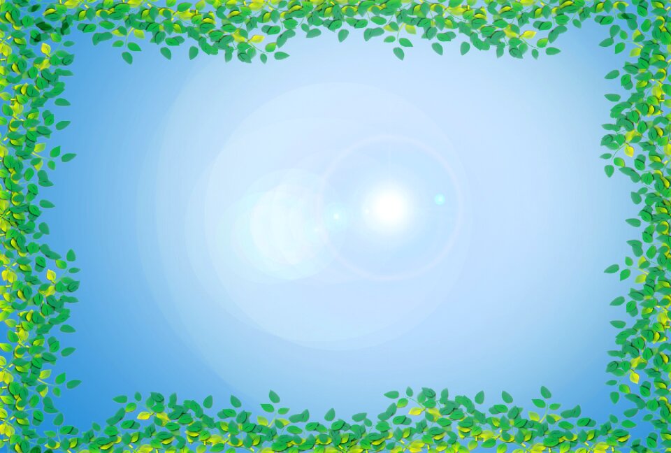 Leaves flora greeting card
