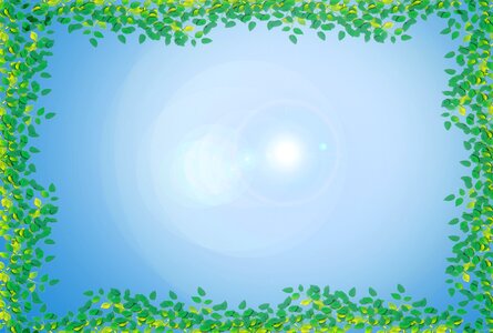 Leaves flora greeting card