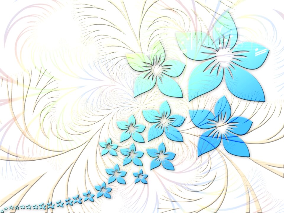 Leaves flora greeting card