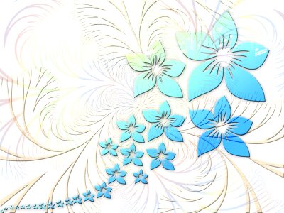 Leaves flora greeting card