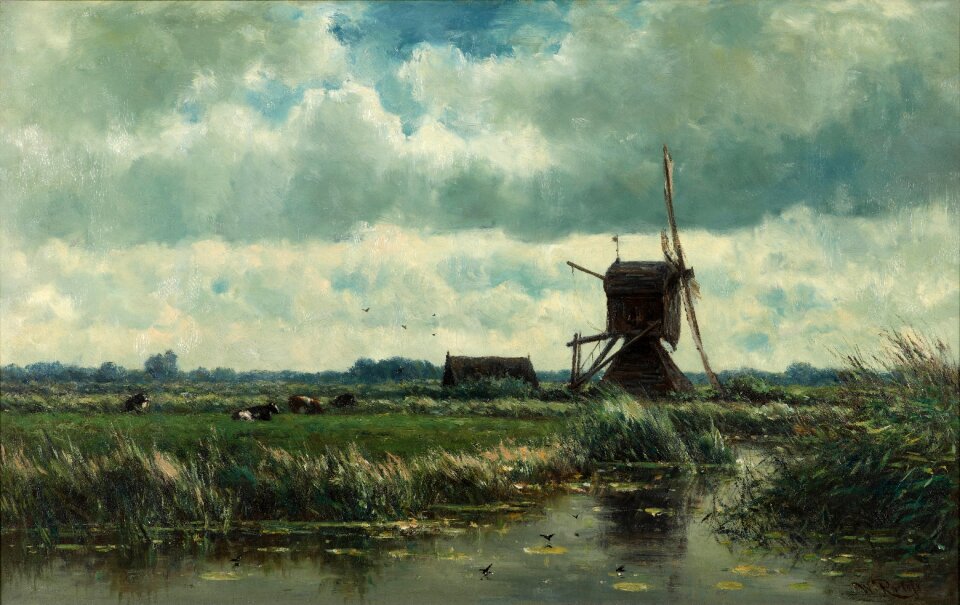 Reflections windmill art