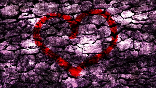 Love wall stone wall