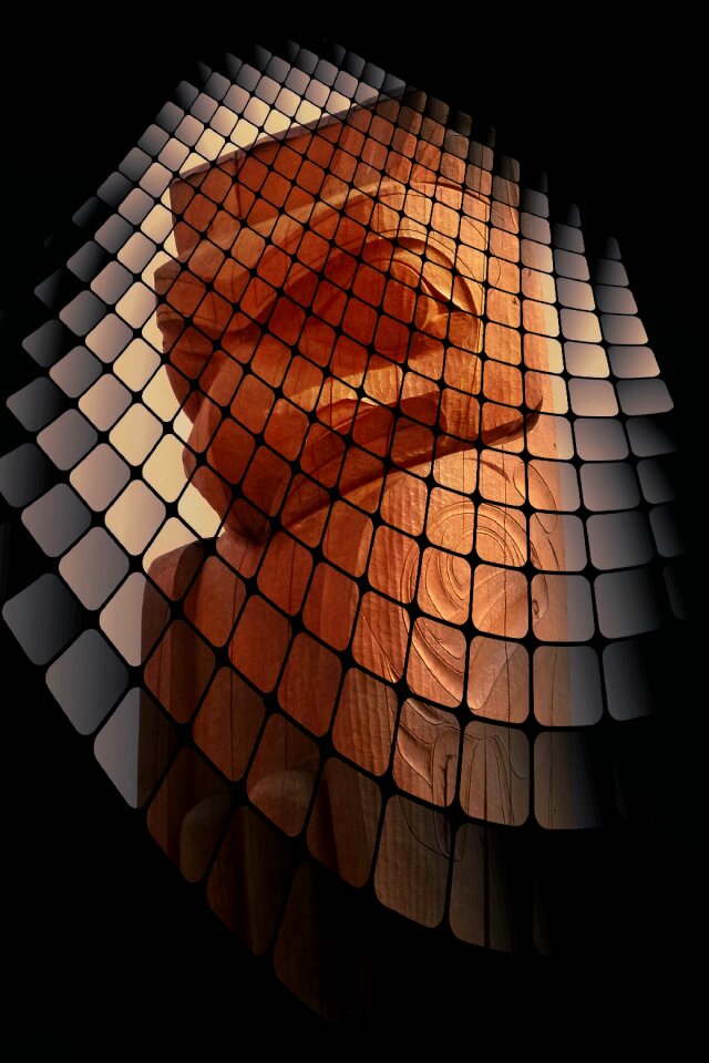 Digital art grid mystic