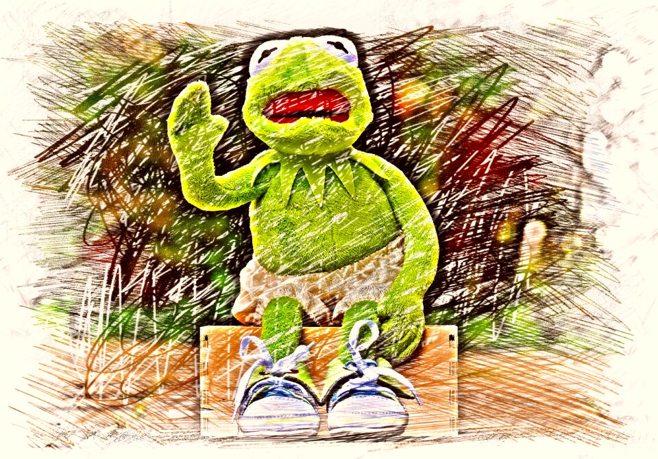 Drawing colorful sneakers