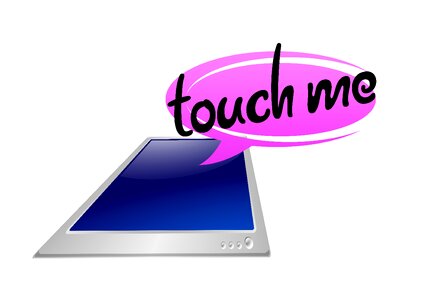 Contact multi touch screen multi touch
