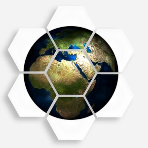 Globe continents africa