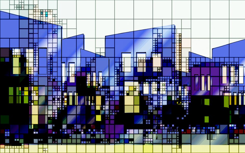 Houses window collage