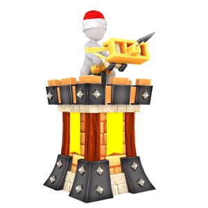 White male 3d model 3d santa hat