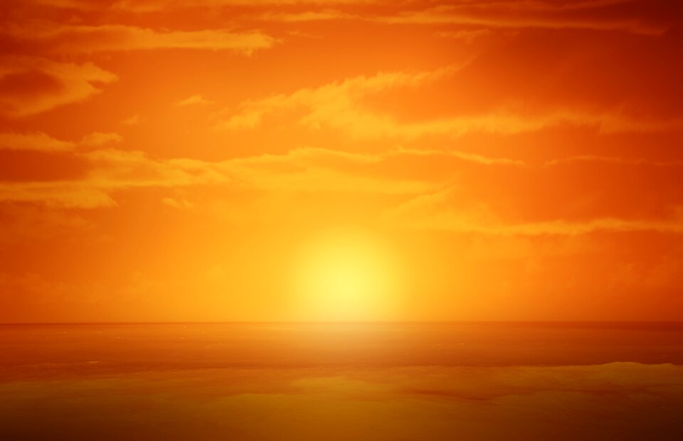 Yellow glow sky