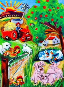Little children colourful Free illustrations